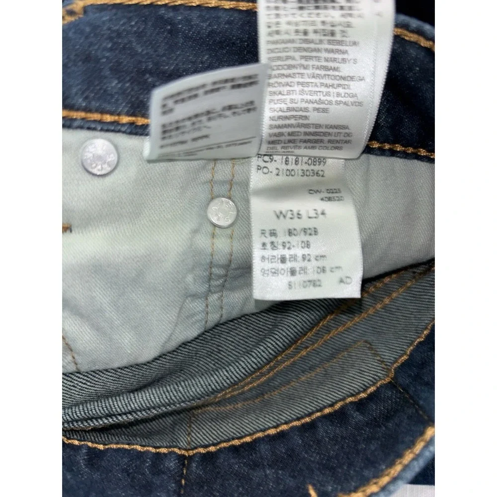 Levi's 541 Dark Blue Men's Stretch Athletic Tapered Denim Jeans Size 36W X 34L